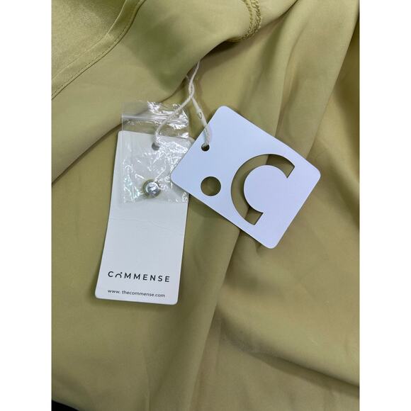 Commense NWT Flutter Sleeve Side Split Midi Dress in Matcha size small - Picture 8 of 10